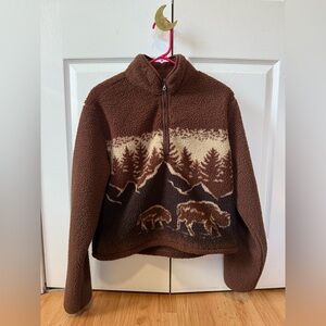 Cropped old navy nature fleece